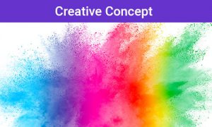 contract manufacturing creative concept section white background with an explosion of colour swan labs